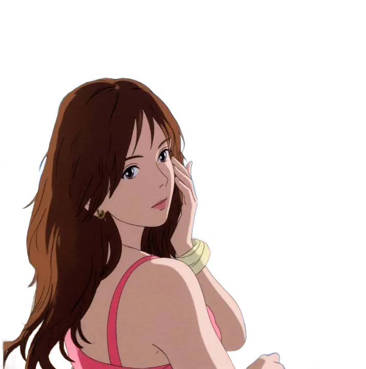吉卜力风格插画去背景案例 - 宫崎骏风格图片处理效果展示 - Background Removed